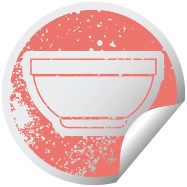 sıkıntılı etiket simge tasarlamak bir kase