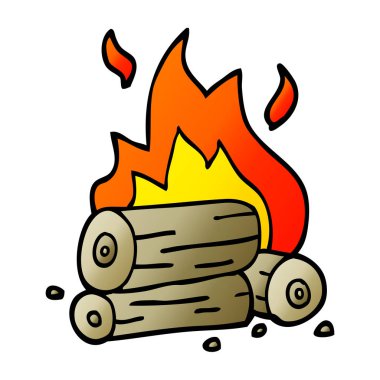 çizgi film doodle yanan günlükleri