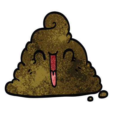 çizgi film doodle kaka, vektör çizim