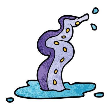 çizgi film doodle ürkütücü dokunaç