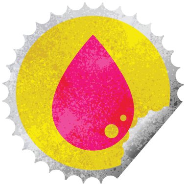 kan açılan grafik vektör dairesel peeling etiket