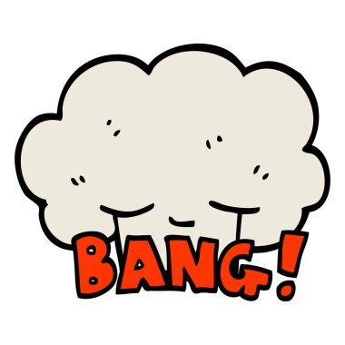 elle çizilmiş doodle tarzı çizgi film patlama patlama