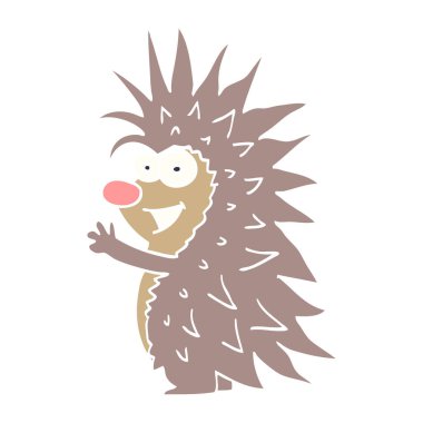 çizgi film doodle dikenli kirpi