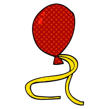 çizgi film doodle kırmızı balon