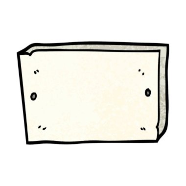 Grunge dokulu illüstrasyon karikatür işareti