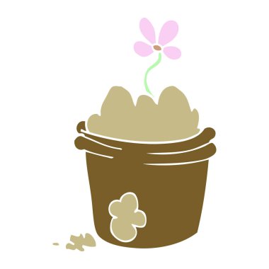 Doodle saksıyı çizgi film