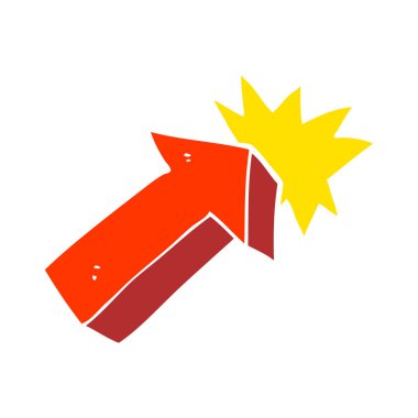 ok sembolü işaret düz renk örnek