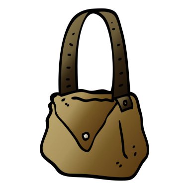 vektör degrade illüstrasyon karikatür el çantası