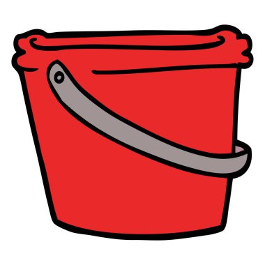 çizgi film doodle kova, vektör çizim