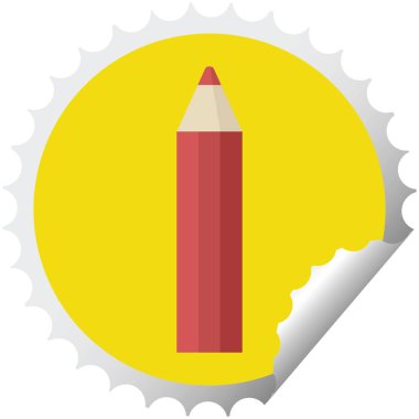 kırmızı kalem grafik vektör çizim etiket damga yuvarlak boyama