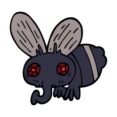 bir sineğin karikatür doodle