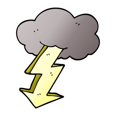 çizgi film doodle şimşek