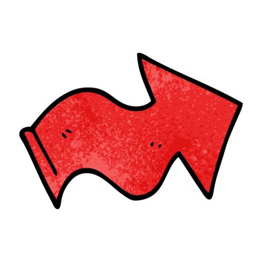 çizgi film doodle işaret eden ok