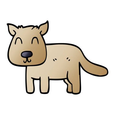 karikatür doodle sakin köpek