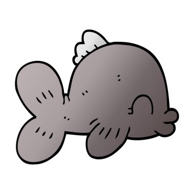 komik karikatür doodle balık