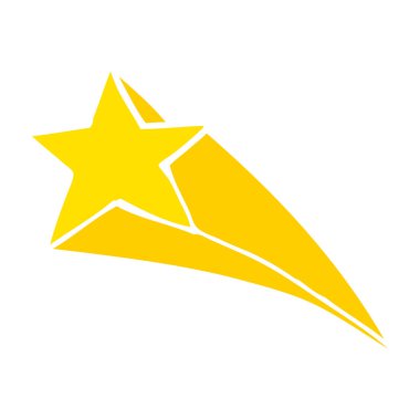 çizgi film doodle kayan yıldız