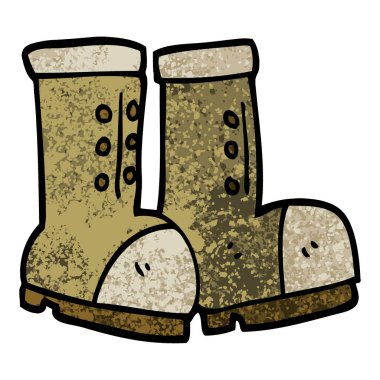 Grunge dokulu illüstrasyon karikatür işe bot