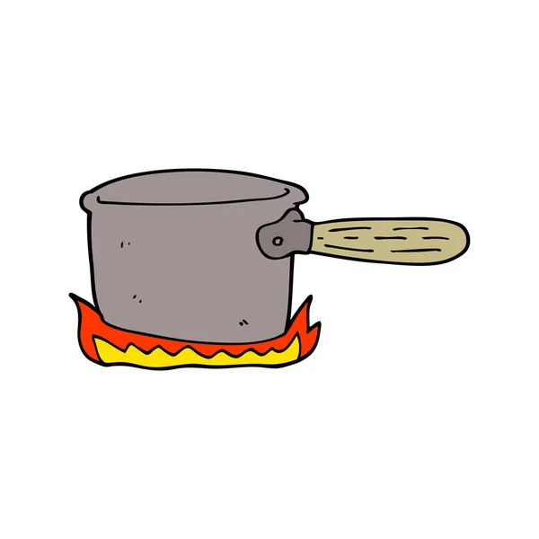 Cartoon Doodle Matlagning Pan — Stock vektor