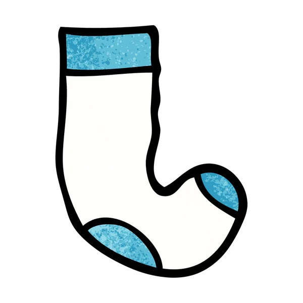 Çizgi Film Doodle Çorap Vektör Tasarımı — Stok Vektör