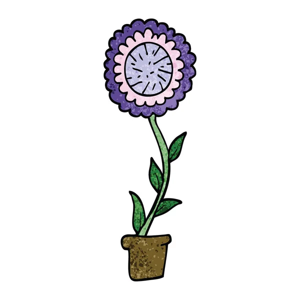 Cartoon Doodle Bloempot — Stockvector