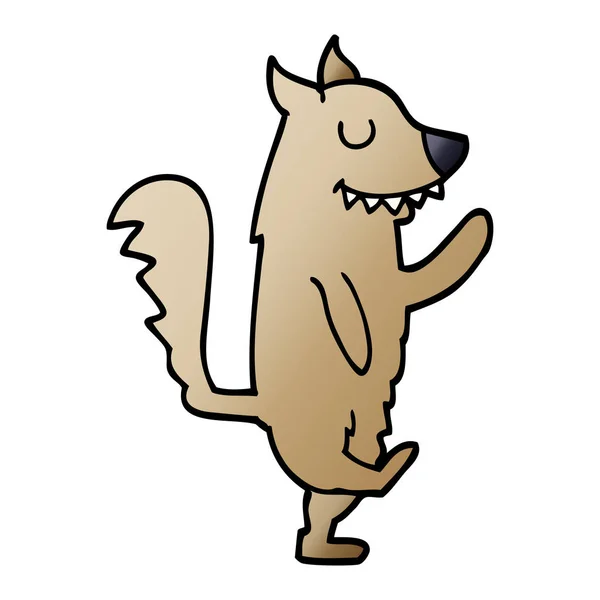 Desenho Animado Doodle Dança Cão —  Vetores de Stock