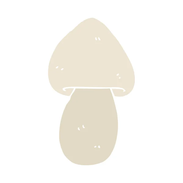 Flat Color Illustration Mushroom — Stock Vector