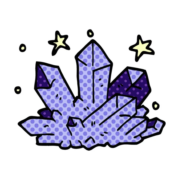 Cartoon Doodle Magische Kristallen — Stockvector