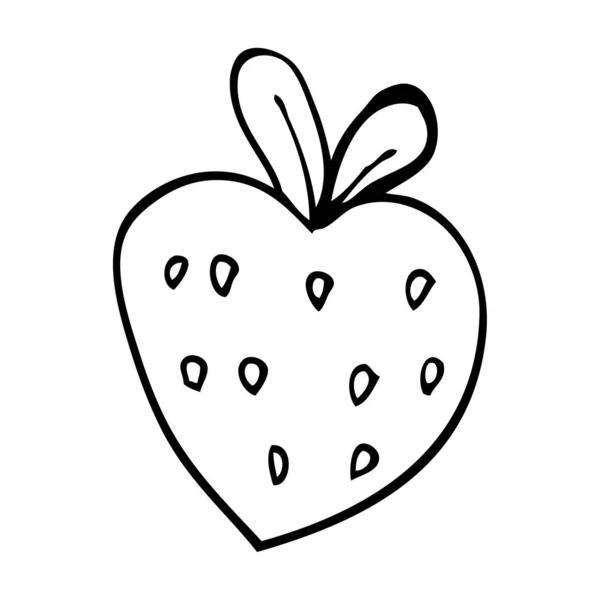 Zeichnung Cartoon Erdbeere — Stockvektor