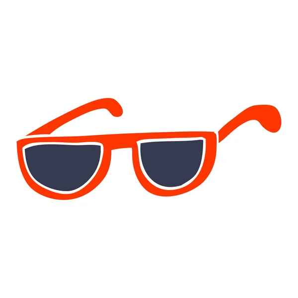 Flache Farbe Illustration Cartoon Sonnenbrille — Stockvektor
