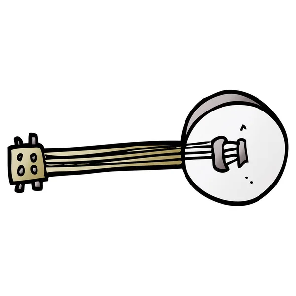 Cartoon Doodle Banjo Illustrazione Vettoriale — Vettoriale Stock