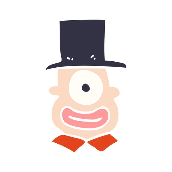 Kreskówka Doodle Cyklop Top Hat — Wektor stockowy