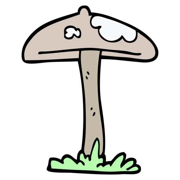 Cartoon Doodle Pilz Auf Weiß — Stockvektor