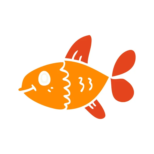 Düz Renk Tarzı Çizgi Film Balık — Stok Vektör