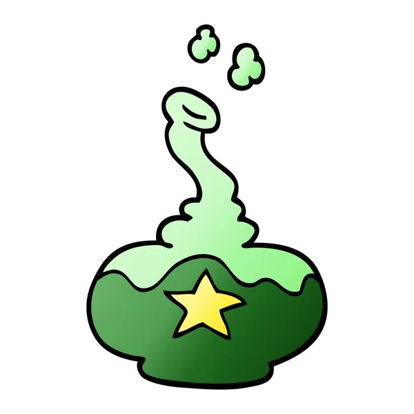 Vector Kleurovergang Illustratie Cartoon Potion — Stockvector