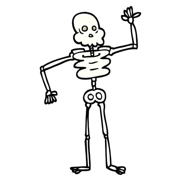 Comic Book Style Cartoon Skeleton — Stock Vector