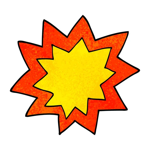 Caricatura Garabato Fuego Explosión — Vector de stock