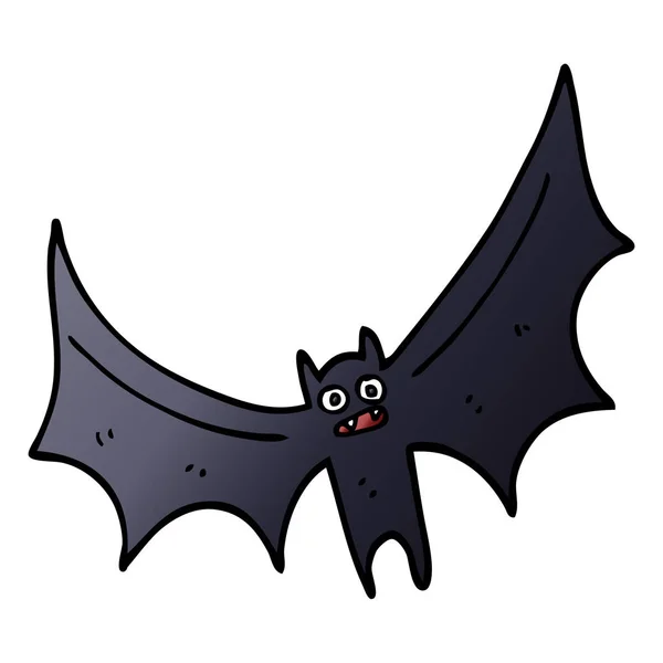 Desenho Animado Doodle Bat Fundo Branco —  Vetores de Stock