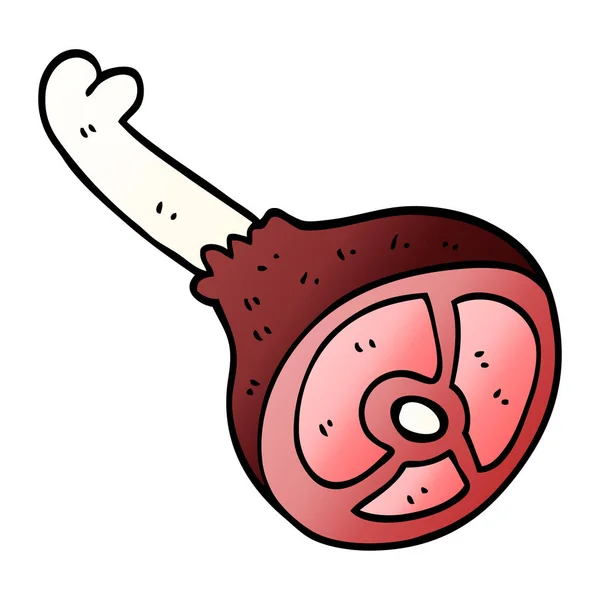 Articulação Carne Doodle Desenhos Animados — Vetor de Stock