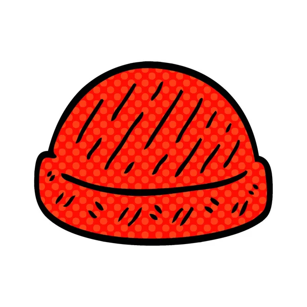 Chapeaux Hiver Gribouille Dessin Animé — Image vectorielle