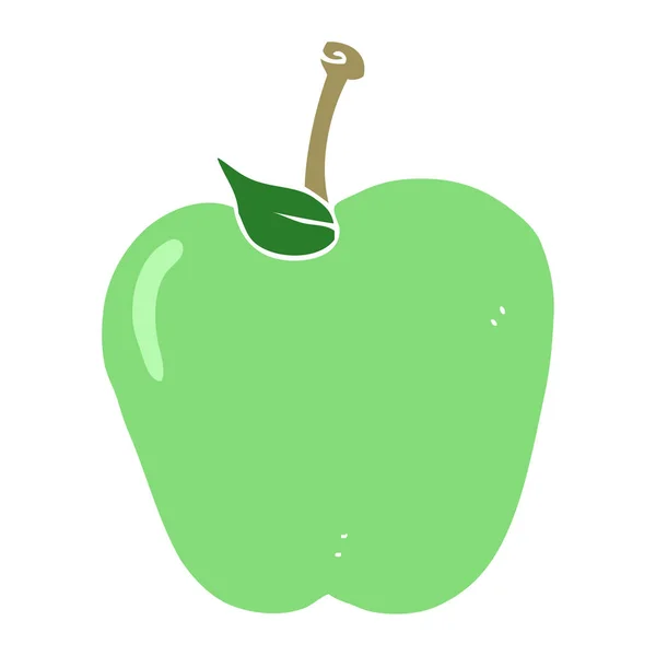 Ilustración Color Plano Manzana — Vector de stock