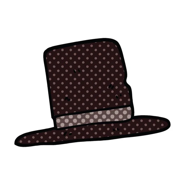 Comic Book Style Cartoon Top Hat — Stock Vector