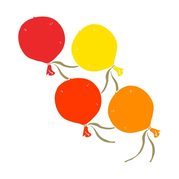 Ilustracja Kolor Płaskie Balonów — Wektor stockowy