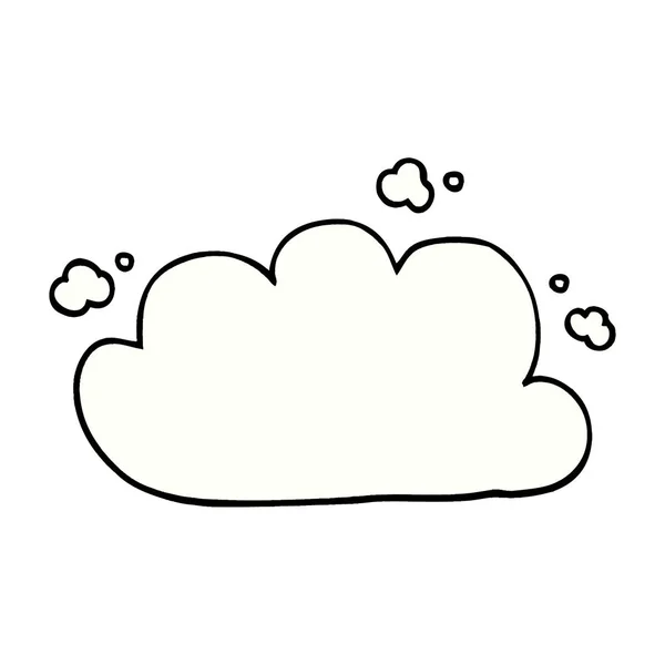 Γελοιογραφία Doodle Λευκό Σύννεφο — Διανυσματικό Αρχείο