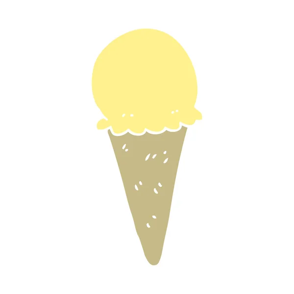 Helado Dibujos Animados Estilo Color Plano — Archivo Imágenes Vectoriales