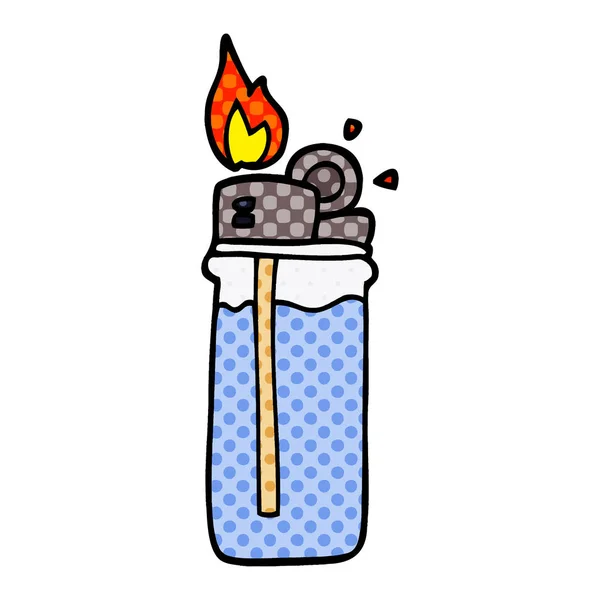 Dessin Animé Doodle Briquet Jetable — Image vectorielle