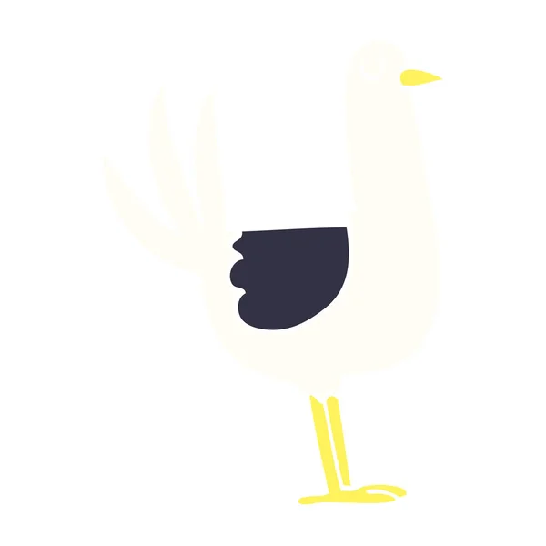 漫画落書き背の高い鳥 — ストックベクタ