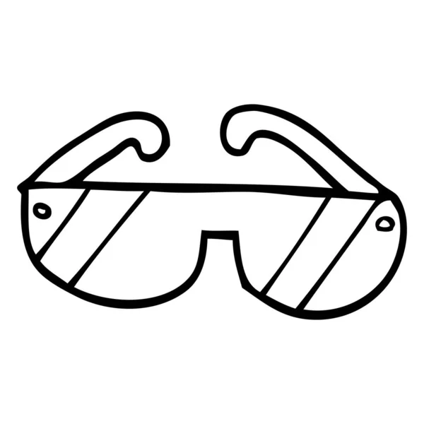 Doodle Kreskówka Białym Tle Okulary — Wektor stockowy