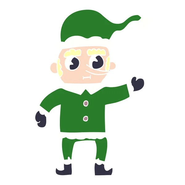 Cartoon Doodle Christmas Elf — Stock Vector