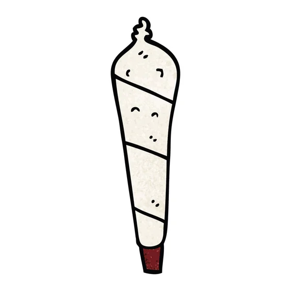 Cartoon Doodle Marihuana Joint — Stockvektor