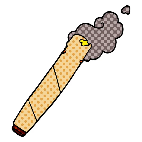 Cartoon Doodle Rolled Cigarette Vector Illustration — Stock Vector